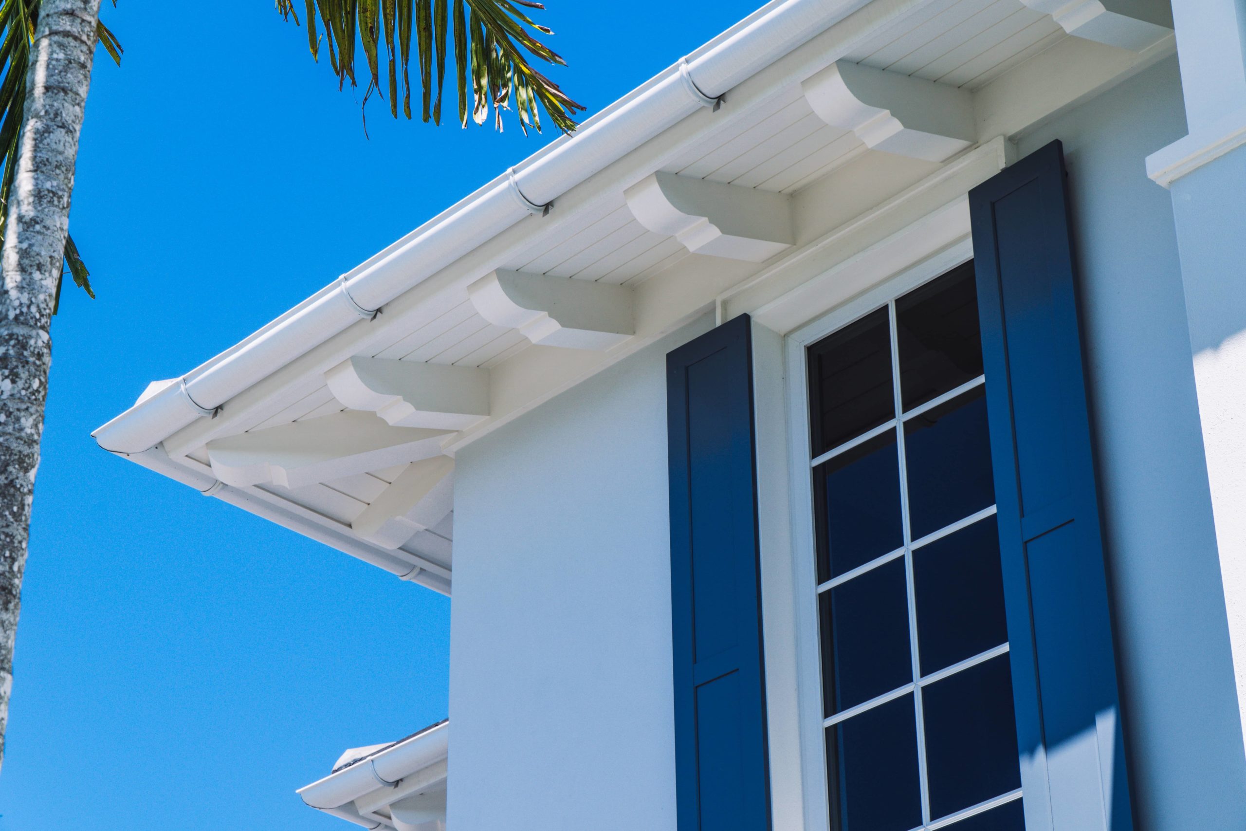 PVC Rafter tails on soffit ceilings.